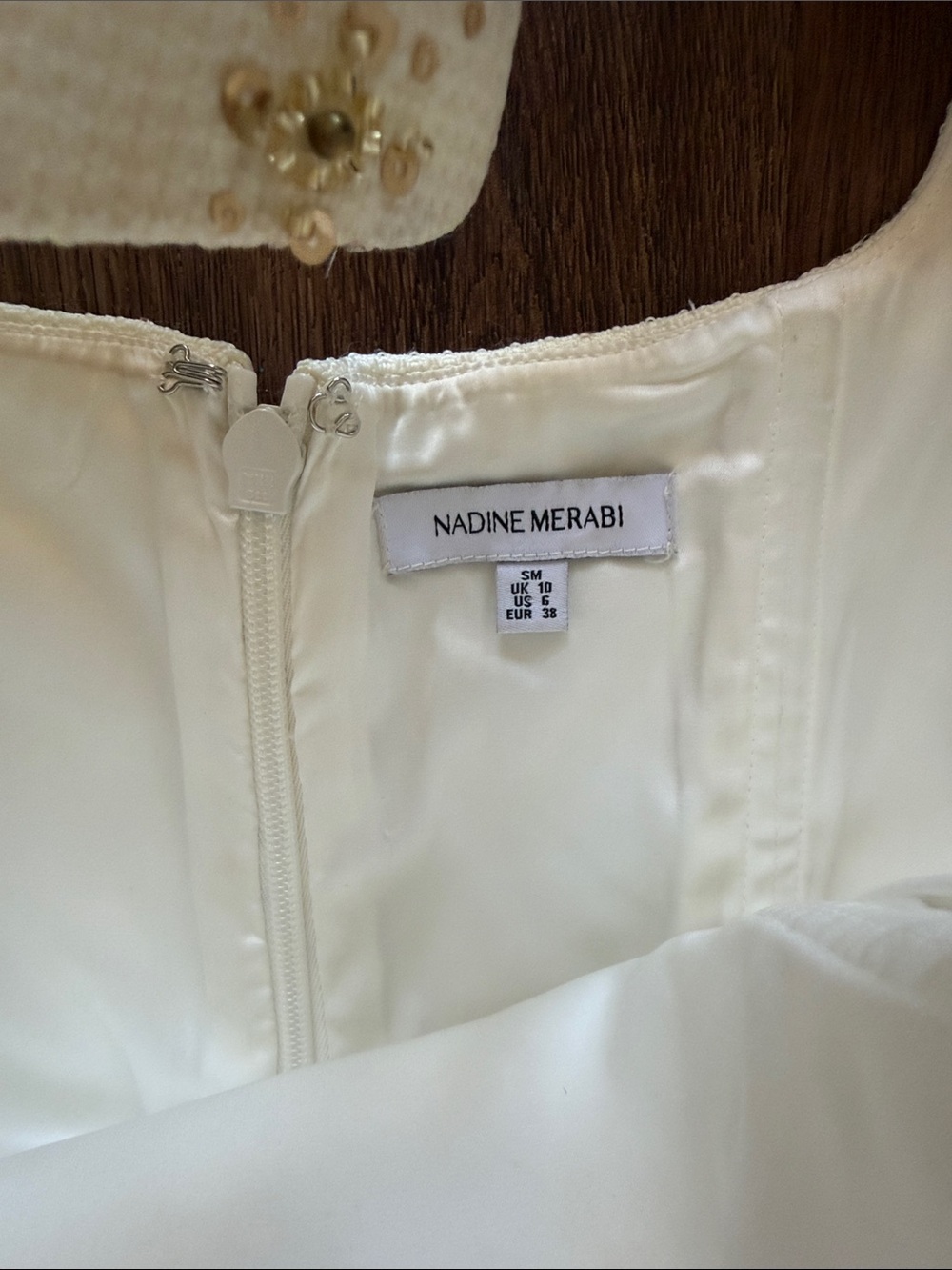 Nadine Merabi Sofia Ivory Mini Dress - Picture 5 of 7